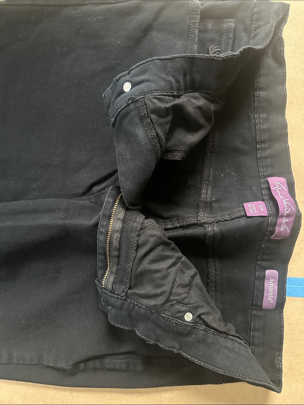 Gloria Vanderbilt Black Straight Leg Jeans